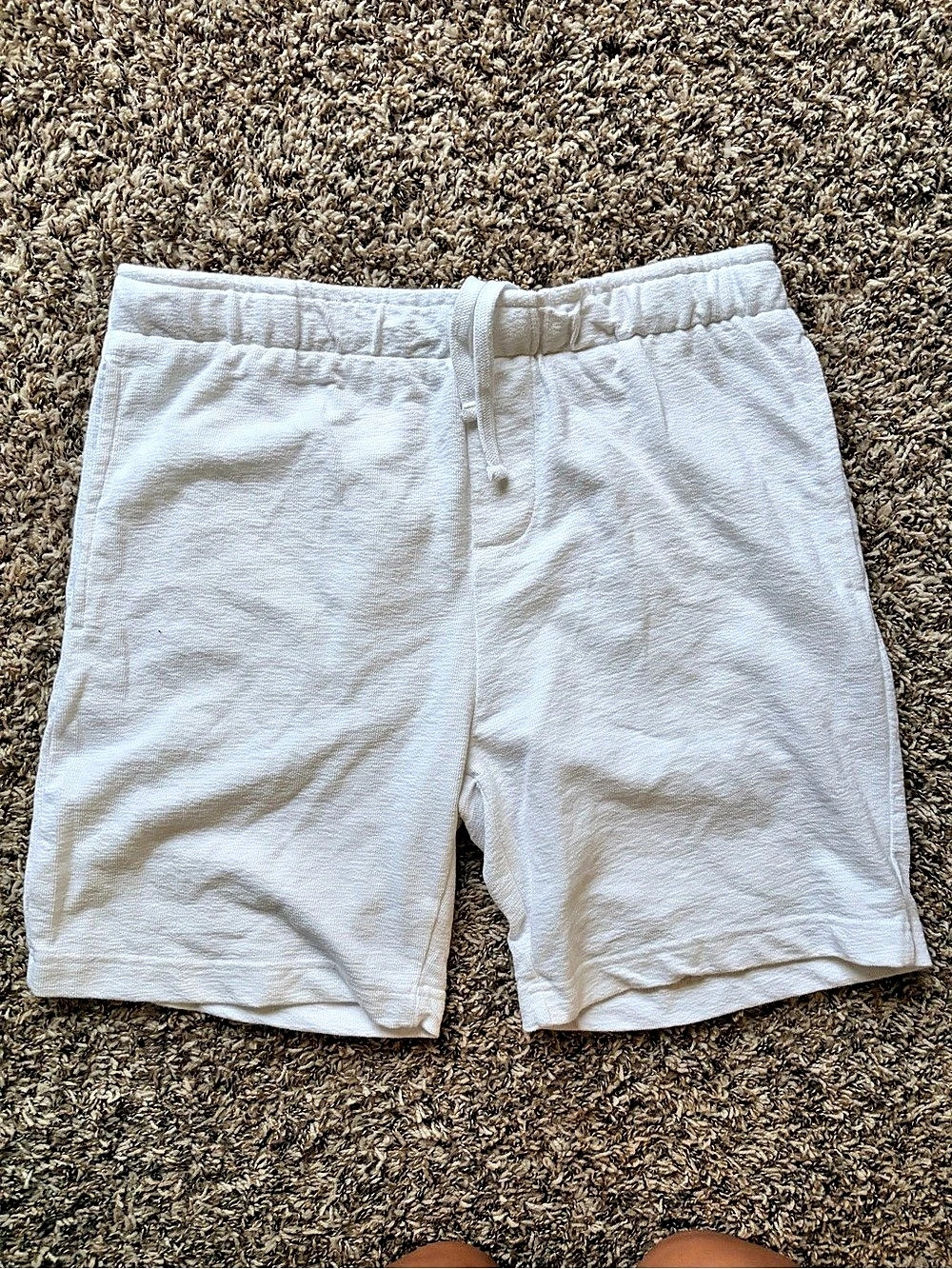 Free Planet Organic Knit Terry Shorts Men's Shorts White Large
